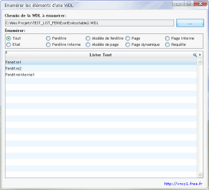 Enumération des éléments d’une WDL